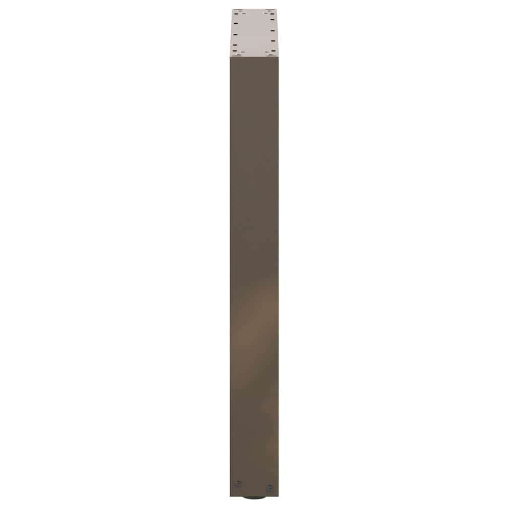 Pieds de table à manger en forme de U, 2 pièces, acier naturel, 60 x (72-73) cm - XIOS