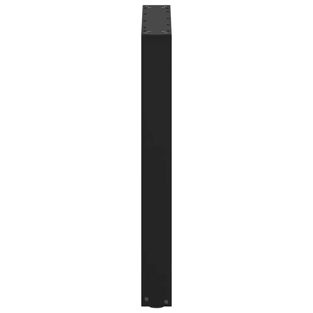 Pieds de table à manger en U 2 pièces Noir 70 x (72-73) cm Acier - XIOS
