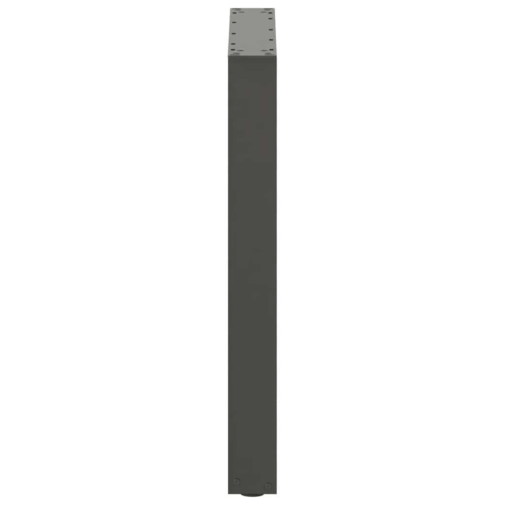 Pieds de table à manger en U 2 pièces Anthracite 70 x (72-73) cm Acier - XIOS
