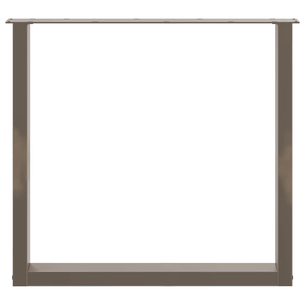Pieds de table à manger en U 2 pièces Acier naturel 80 x (72-73) cm Acier - XIOS