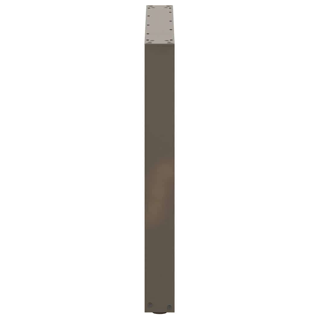 Pieds de table à manger en U 2 pièces Acier naturel 80 x (72-73) cm Acier - XIOS