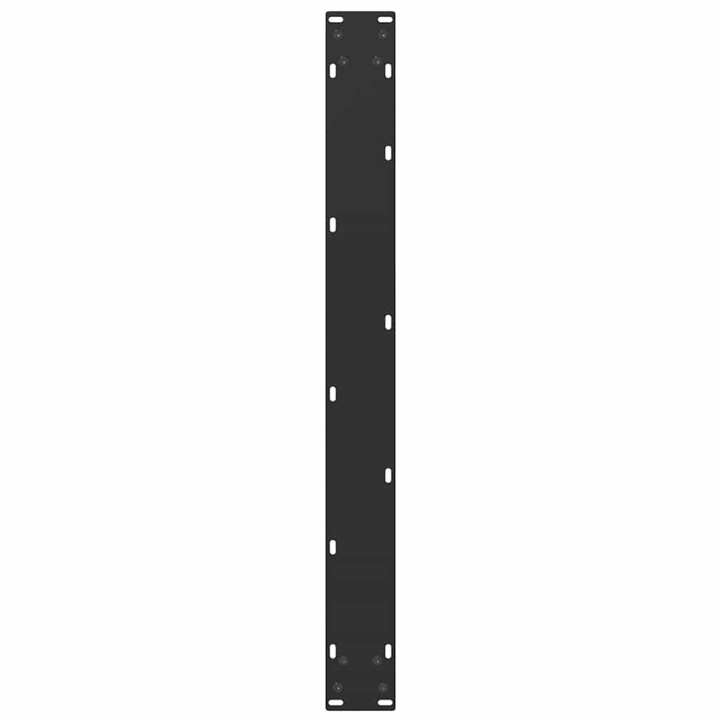 Pieds de table à manger en U 2 pièces Noir 90 x (72-73) cm Acier - XIOS