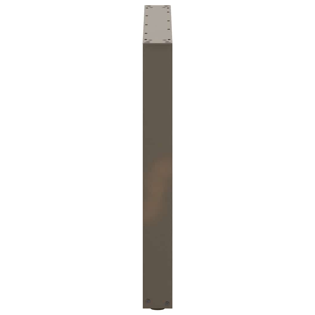 Pieds de table à manger en forme de U, 2 pièces, acier naturel, 90 x (72-73) cm - XIOS