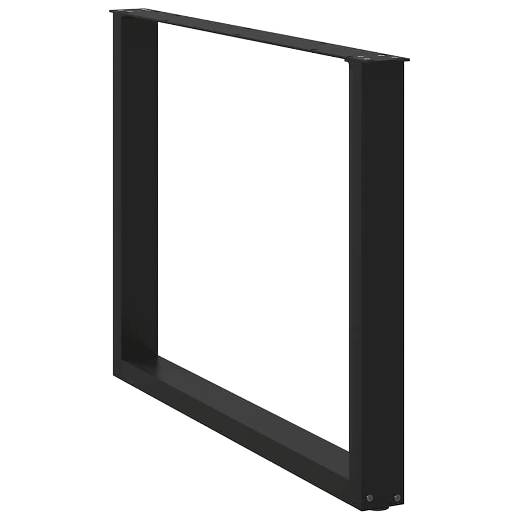 Pieds de table à manger en U 2 pièces Noir 100 x (72-73) cm Acier - XIOS