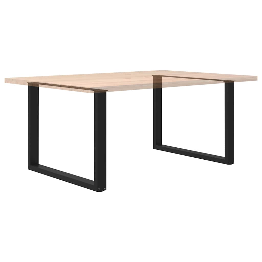 Pieds de table à manger en U 2 pièces Noir 100 x (72-73) cm Acier - XIOS