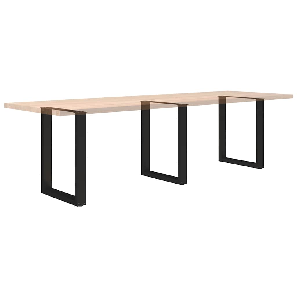 Pieds de table à manger en U 3 pièces Noir 70 x (72-73) cm Acier - XIOS