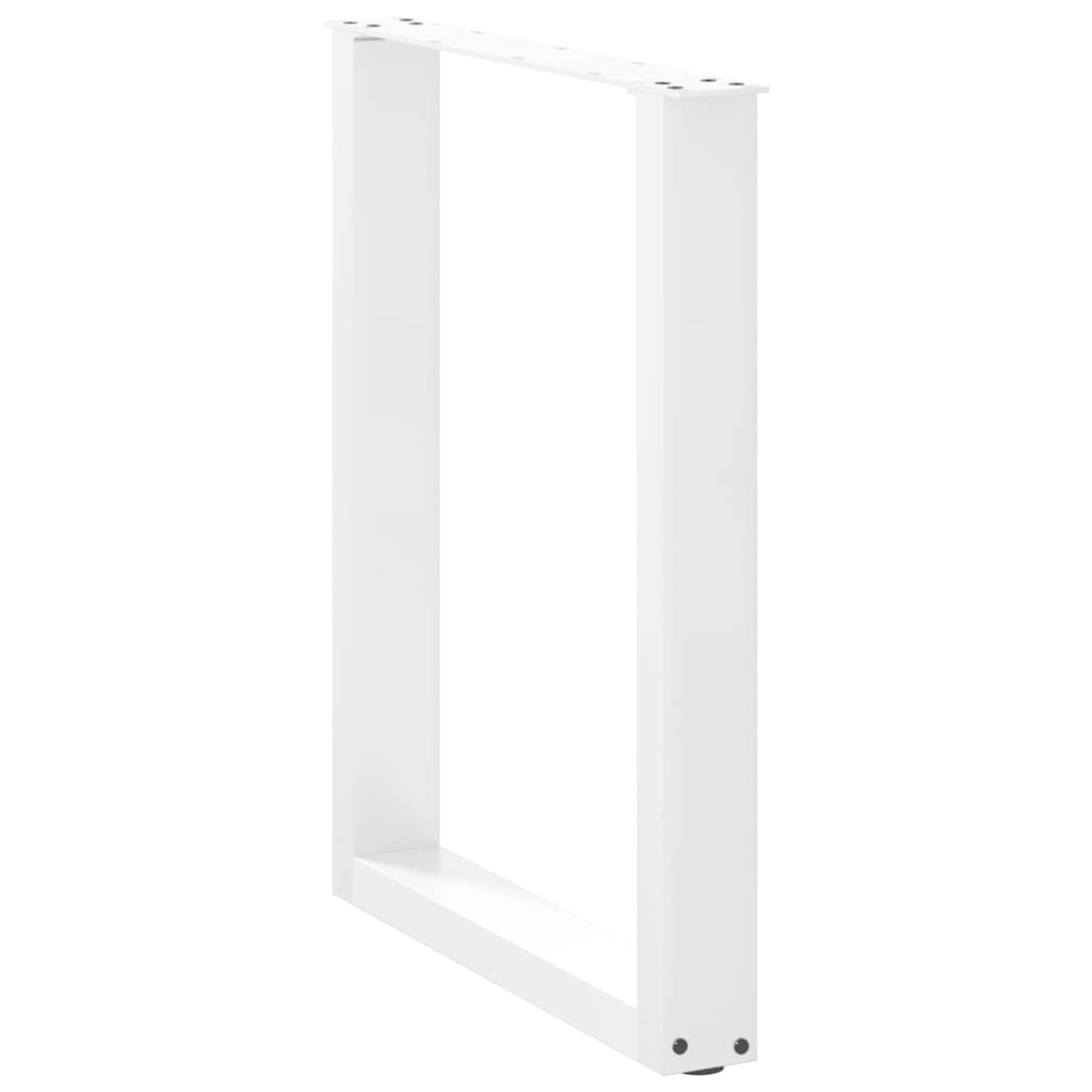 Pieds de table à manger en U, 3 pièces, blanc, 70 x (72-73) cm, acier - XIOS
