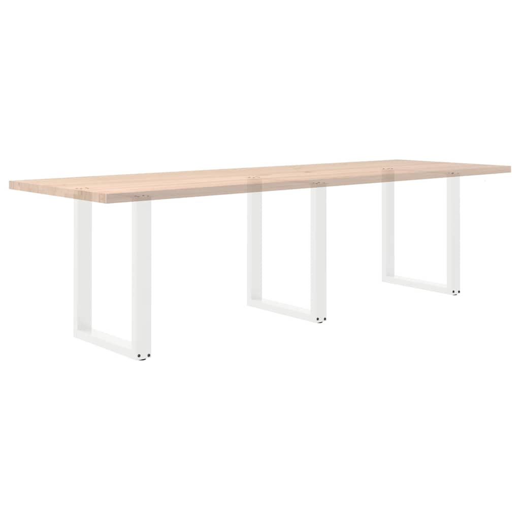 Pieds de table à manger en U, 3 pièces, blanc, 70 x (72-73) cm, acier - XIOS