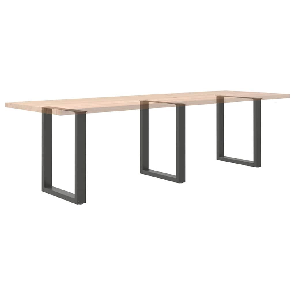 Pieds de table à manger en U 3 pièces Anthracite 70 x (72-73) cm Acier - XIOS