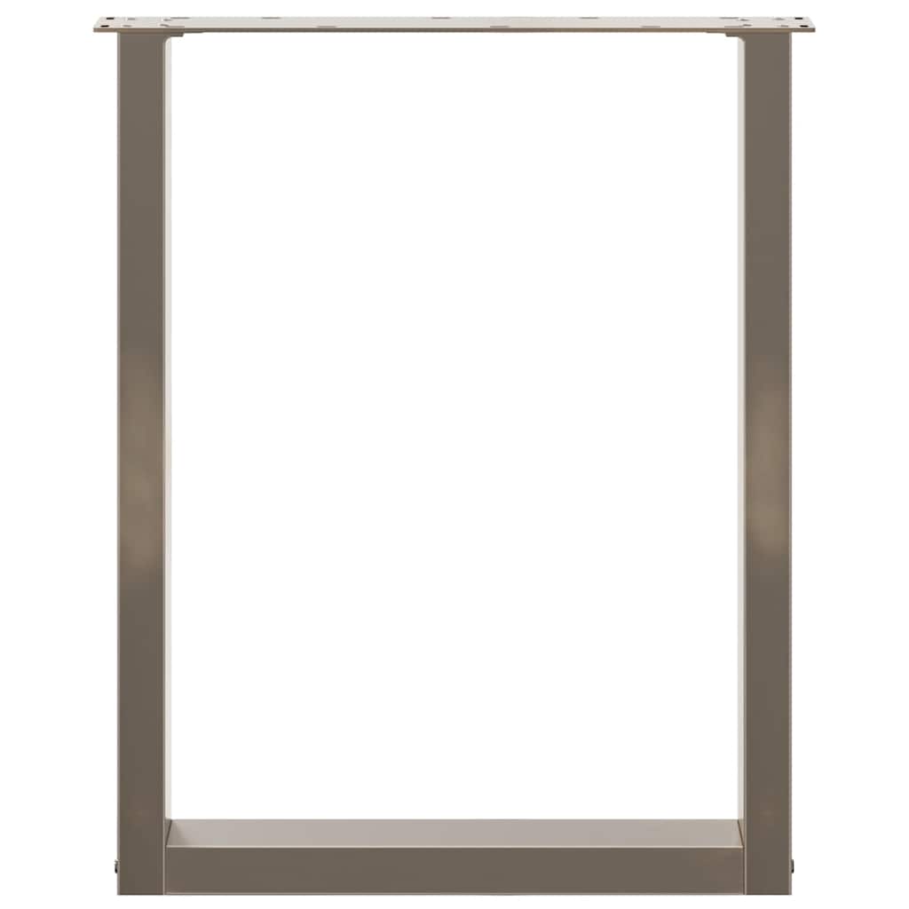 Pieds de table à manger en U 3 pièces Acier naturel 70 x (72-73) cm Acier - XIOS