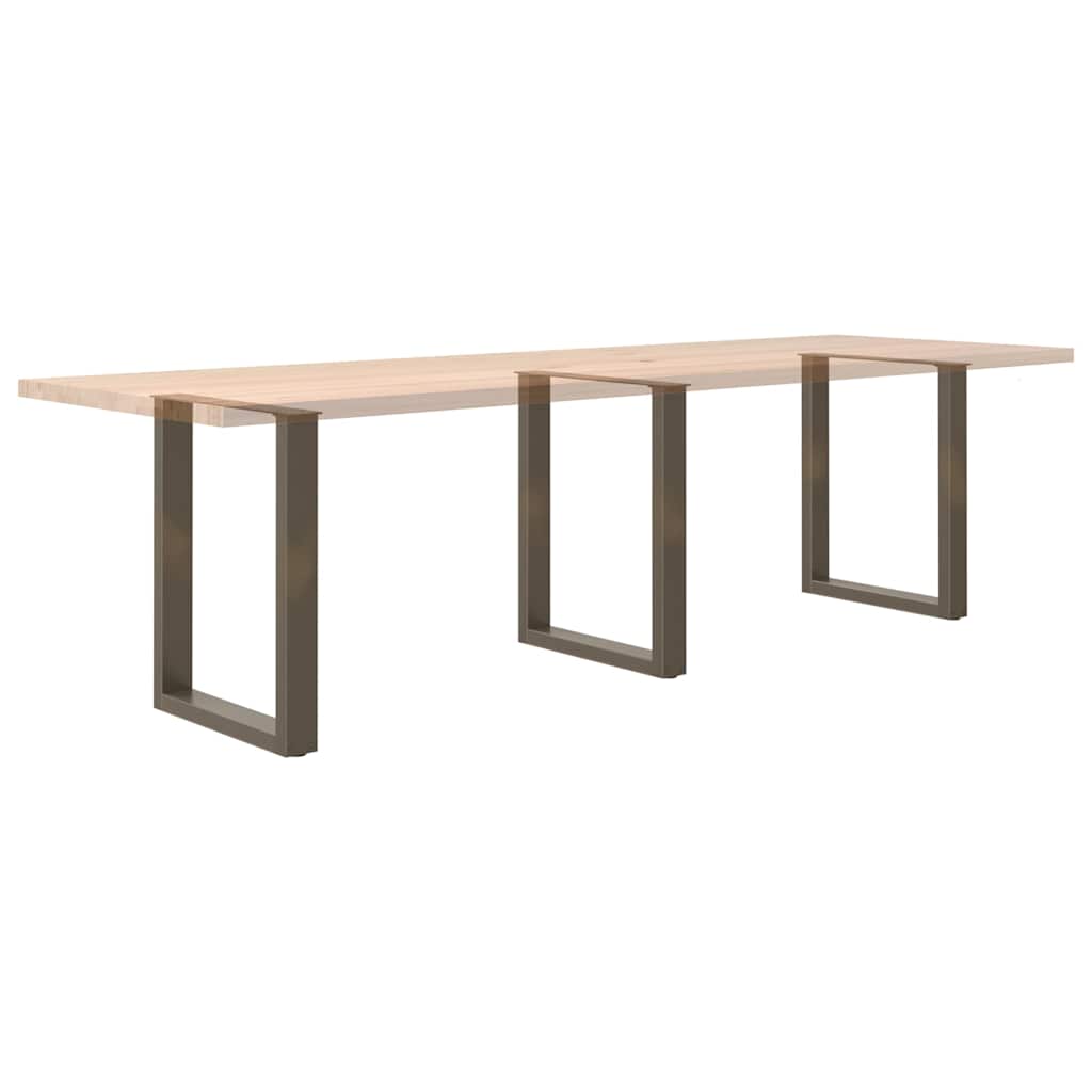Pieds de table à manger en U 3 pièces Acier naturel 70 x (72-73) cm Acier - XIOS