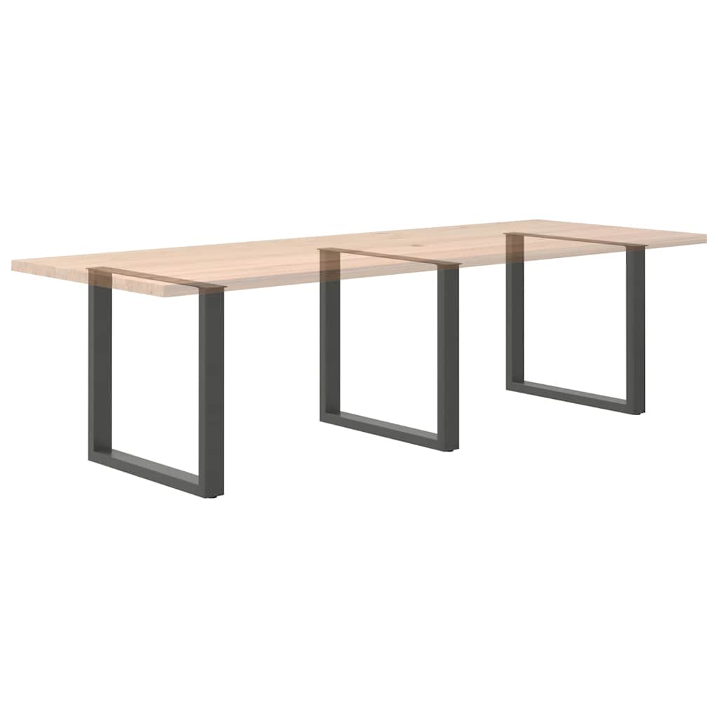 Pieds de table à manger en U 3 pièces Anthracite 80 x (72-73) cm Acier - XIOS