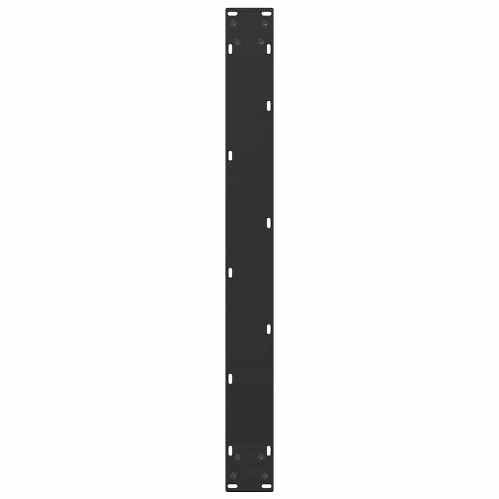 Pieds de table à manger en U 3 pièces Noir 90 x (72-73) cm Acier - XIOS