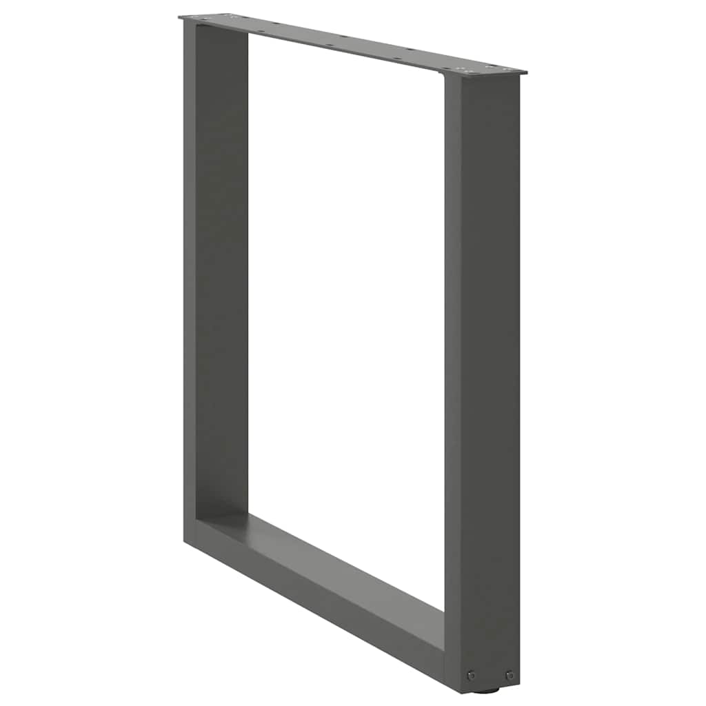 Pieds de table à manger en U 3 pièces Anthracite 90 x (72-73) cm Acier - XIOS