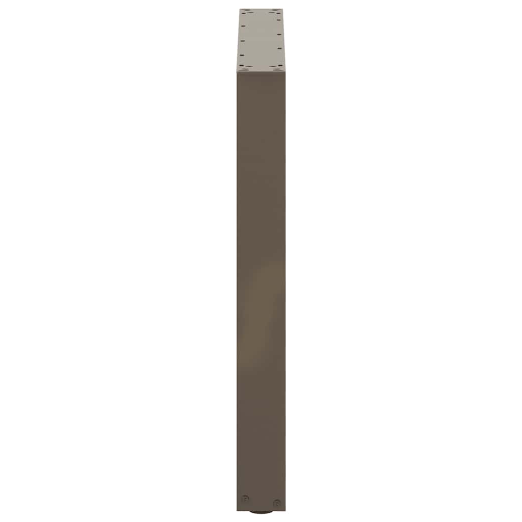 Pieds de table à manger en U, 3 pièces, acier naturel, 90 x (72-73) cm - XIOS