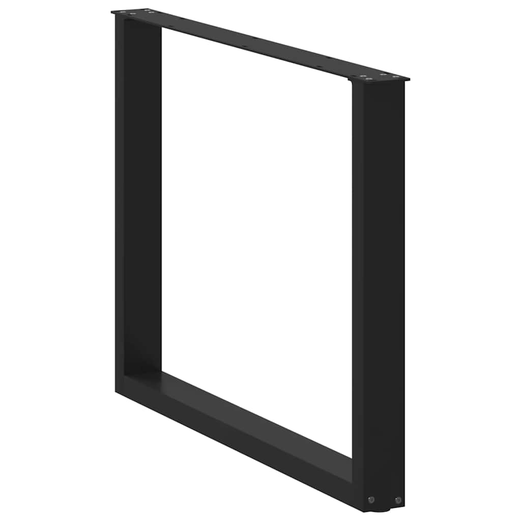 Pieds de table à manger en U 3 pièces Noir 100 x (72-73) cm Acier - XIOS