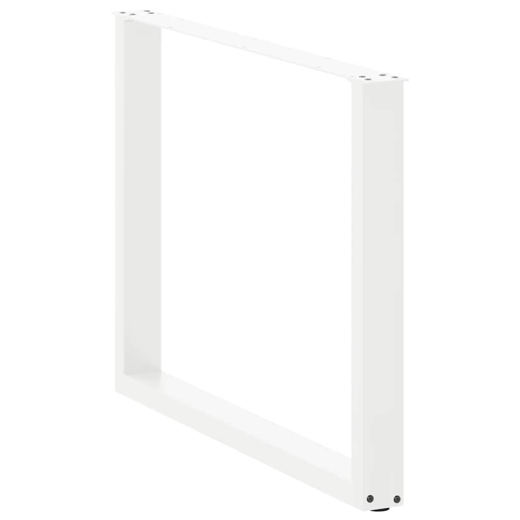 Pieds de table à manger en U 3 pièces Blanc 100 x (72-73) cm Acier - XIOS