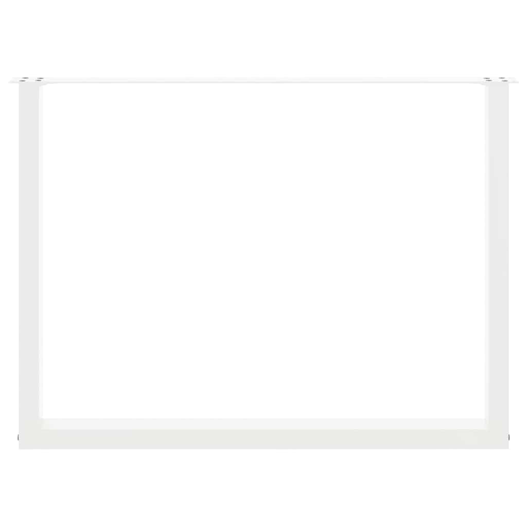 Pieds de table à manger en U 3 pièces Blanc 100 x (72-73) cm Acier - XIOS