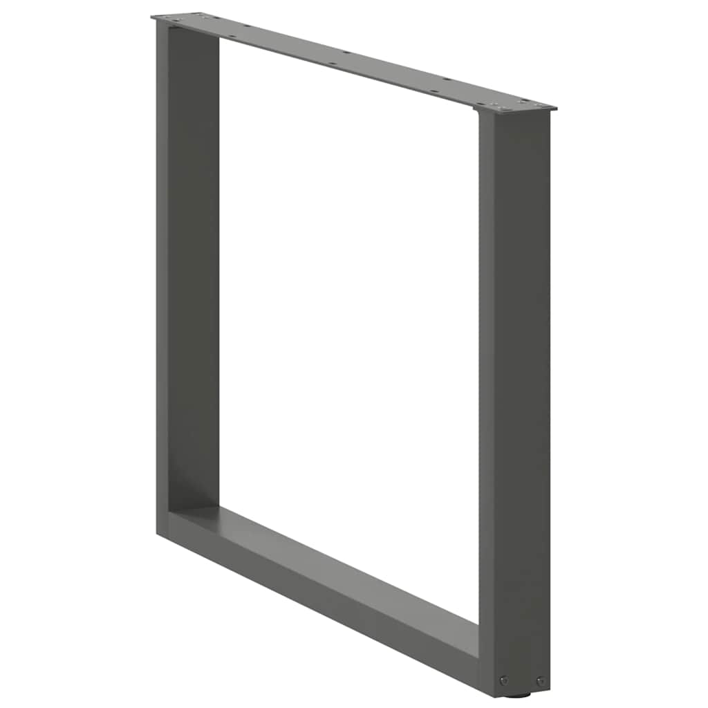 Pieds de table à manger en U 3 pièces Anthracite 100 x (72-73) cm Acier - XIOS