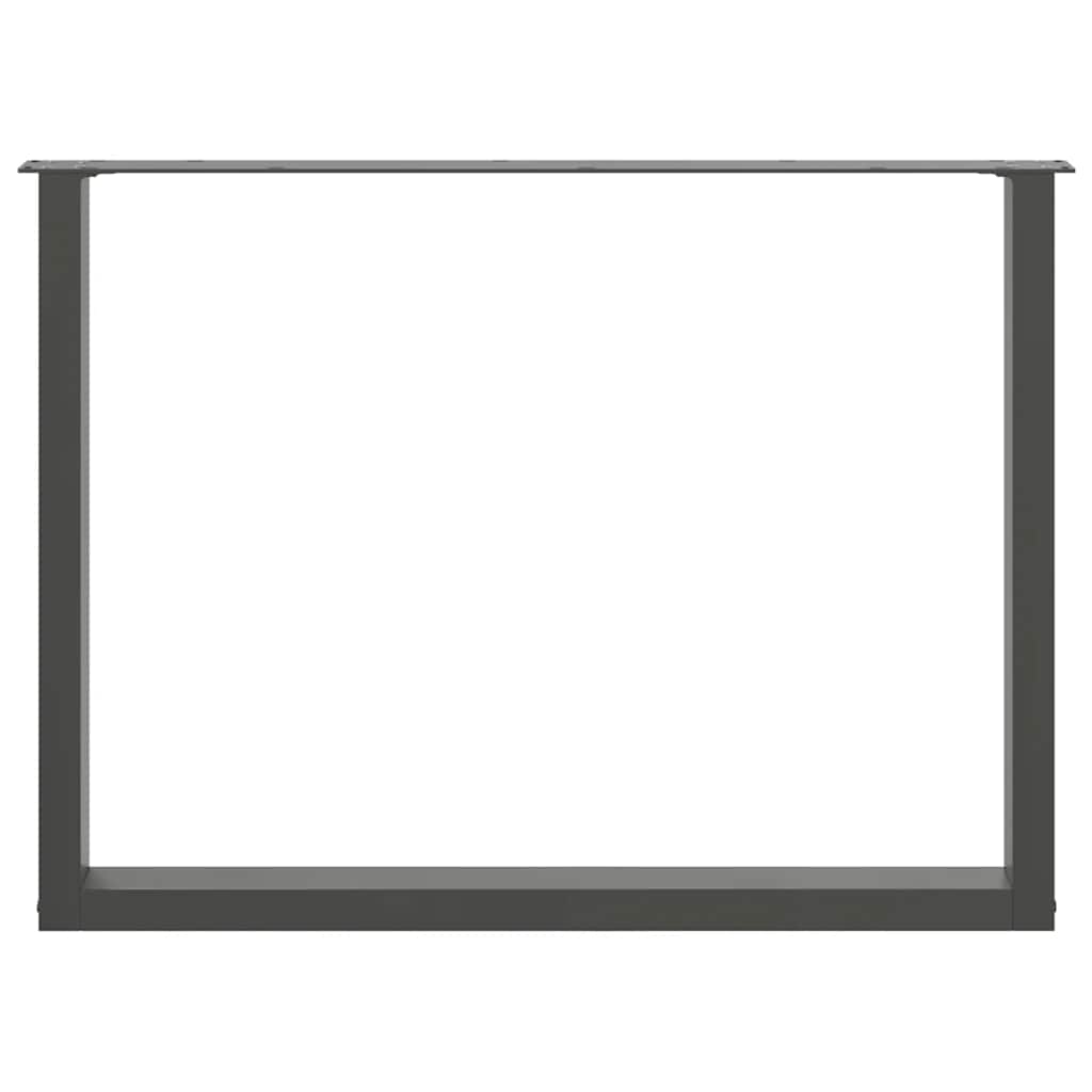 Pieds de table à manger en U 3 pièces Anthracite 100 x (72-73) cm Acier - XIOS