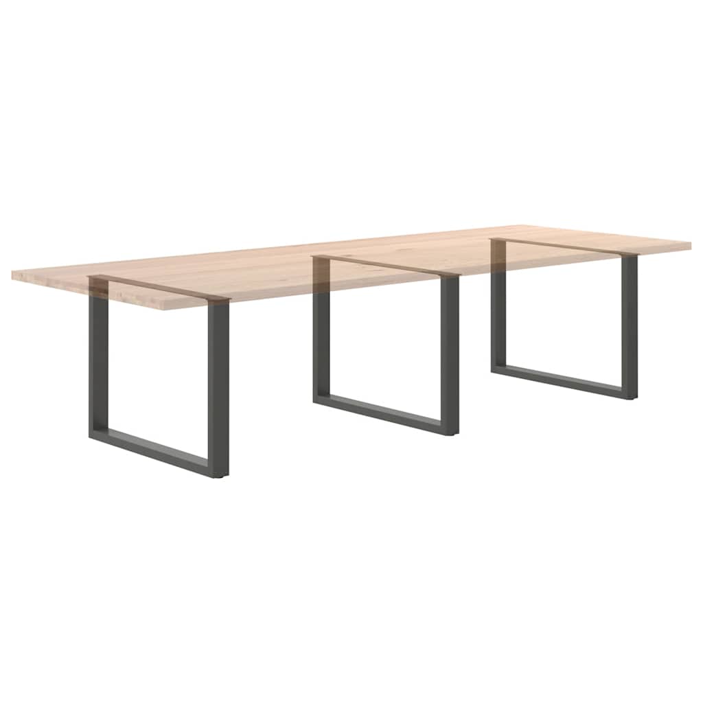 Pieds de table à manger en U 3 pièces Anthracite 100 x (72-73) cm Acier - XIOS