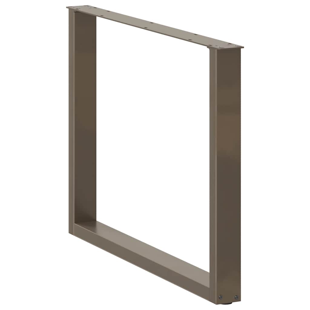 Pieds de table à manger en U 3 pièces Acier naturel 100 x (72-73) cm Acier - XIOS