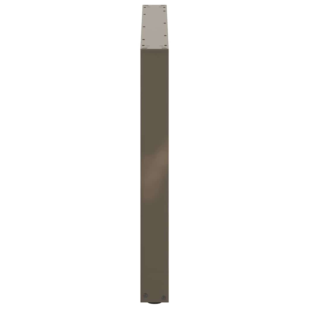 Pieds de table à manger en U 3 pièces Acier naturel 100 x (72-73) cm Acier - XIOS