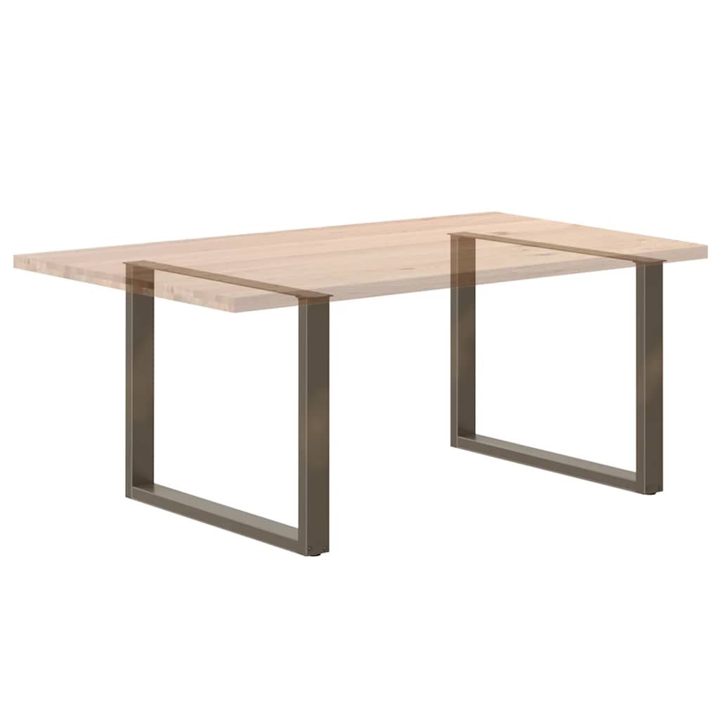 Pieds de table à manger en U 3 pièces Acier naturel 100 x (72-73) cm Acier - XIOS