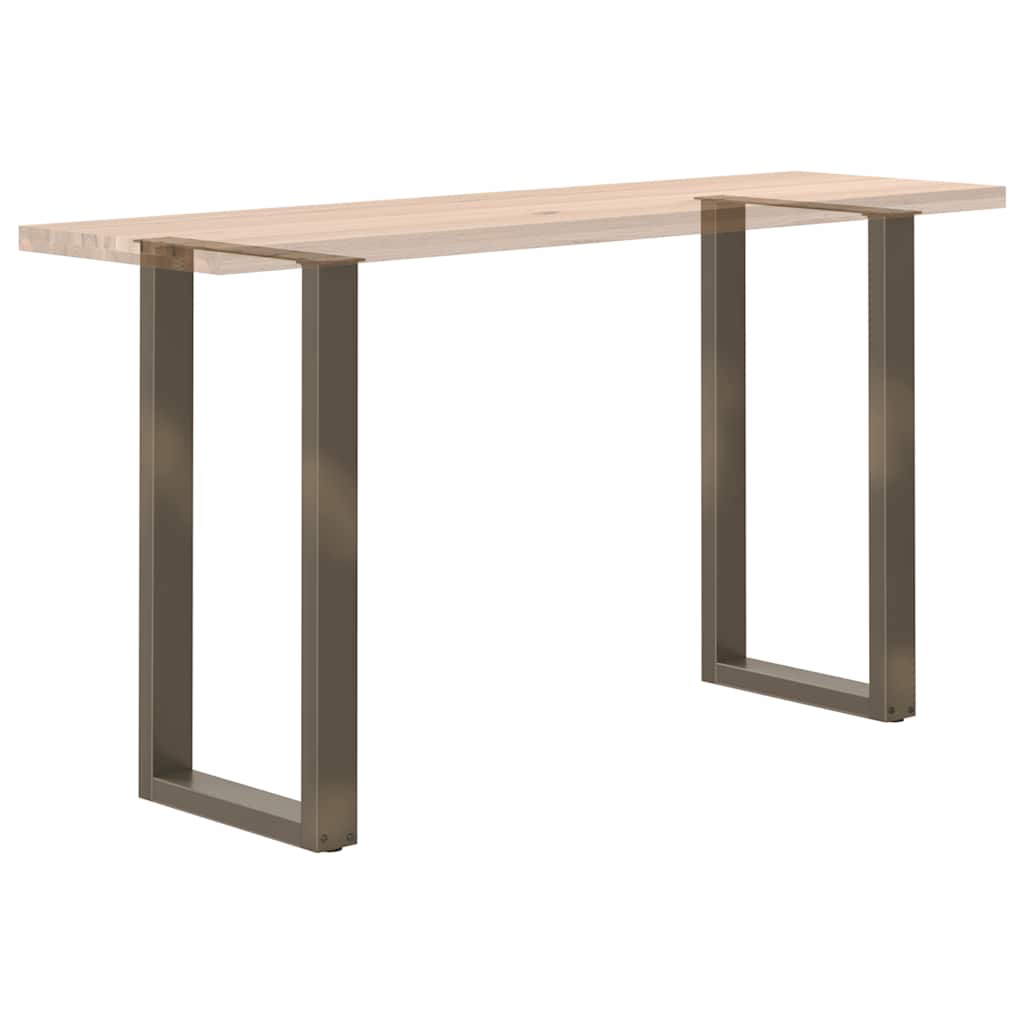 Pieds de table de bar en forme de U, 2 pièces, acier naturel, 40 x (90-91) cm - XIOS