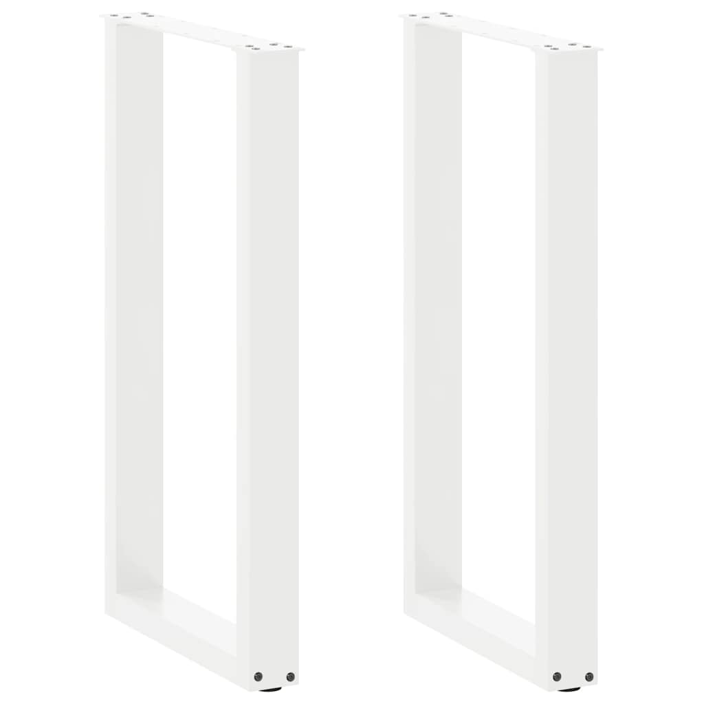 Pieds de table de bar en U, 2 pièces, blanc, 50 x (90-91) cm, acier - XIOS