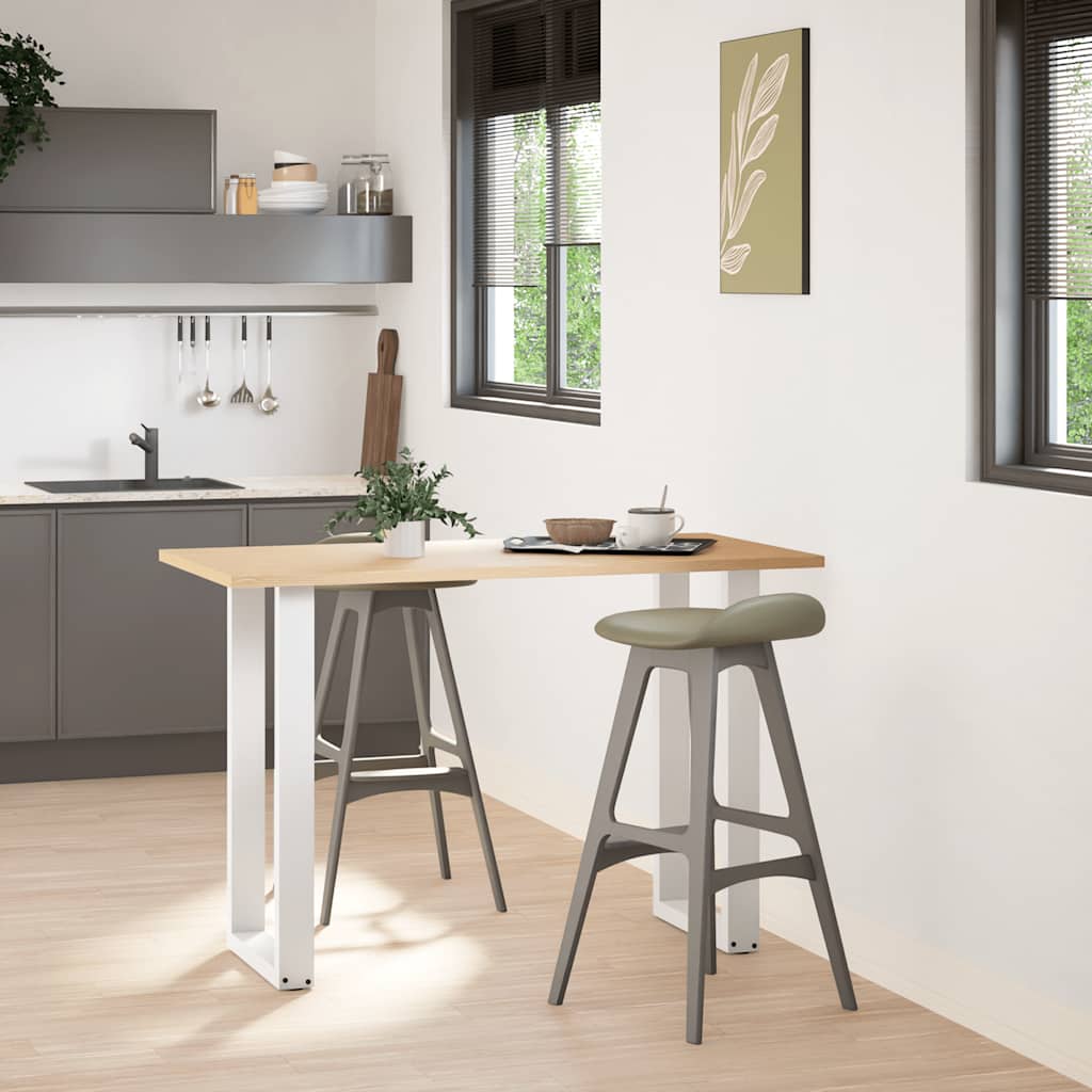 Pieds de table de bar en U, 2 pièces, blanc, 50 x (90-91) cm, acier - XIOS