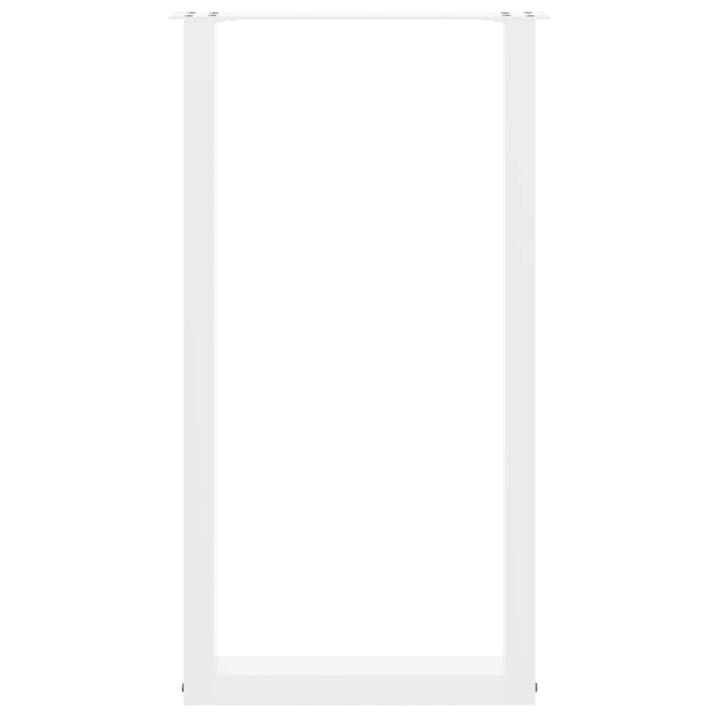 Pieds de table de bar en U, 2 pièces, blanc, 50 x (90-91) cm, acier - XIOS