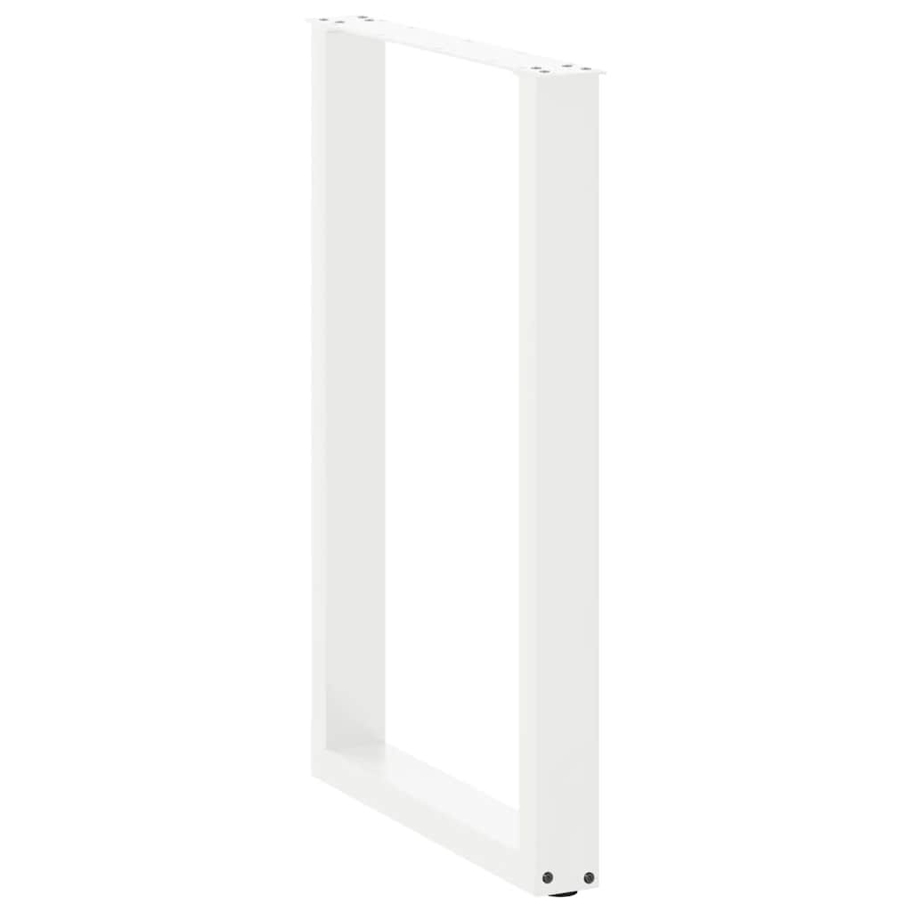 Pieds de table de bar en U 2 pièces Blanc 60 x (90-91) cm Acier - XIOS