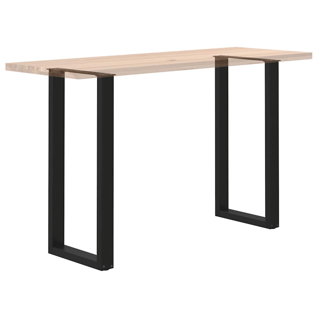 Pieds de table de bar en U 2 pièces Noir 40 x (100-101) cm Acier - XIOS