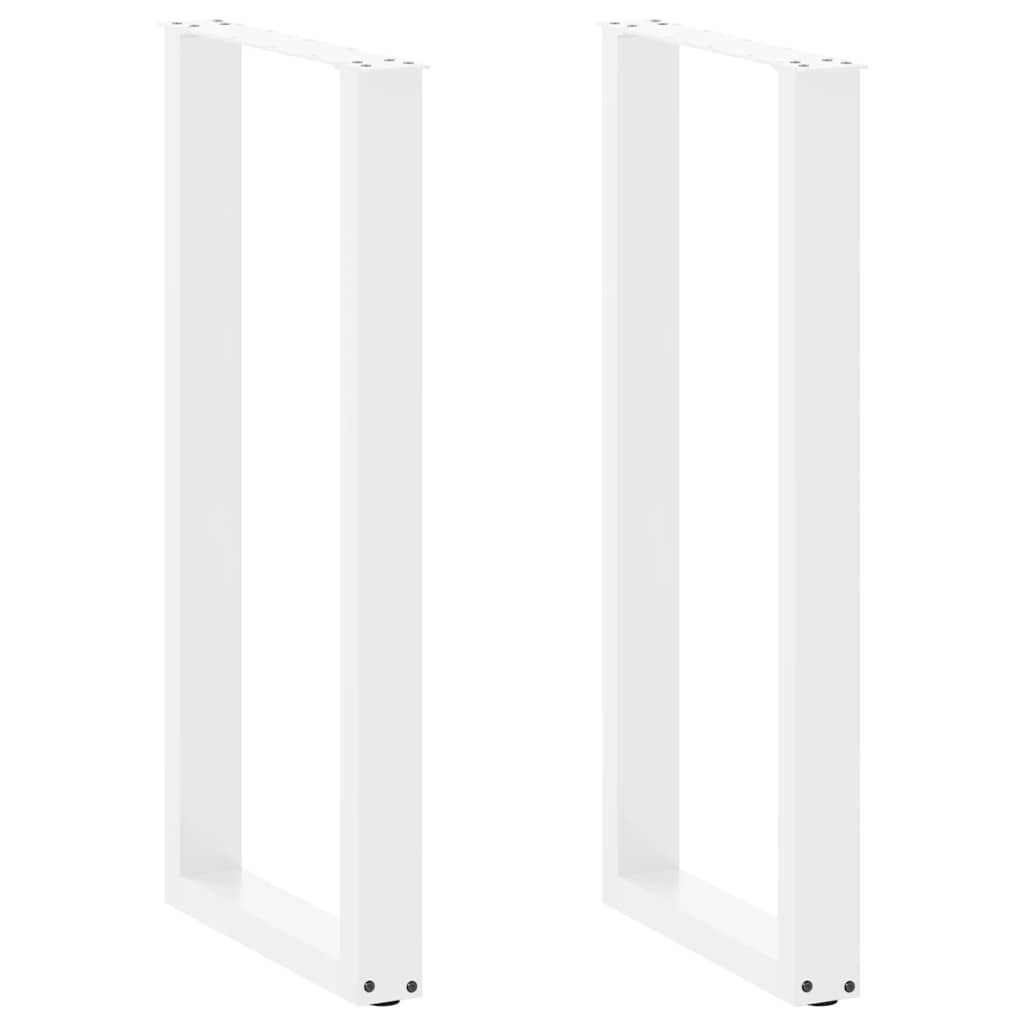 Pieds de table de bar en U, 2 pièces, blanc, 40 x (100-101) cm, acier - XIOS