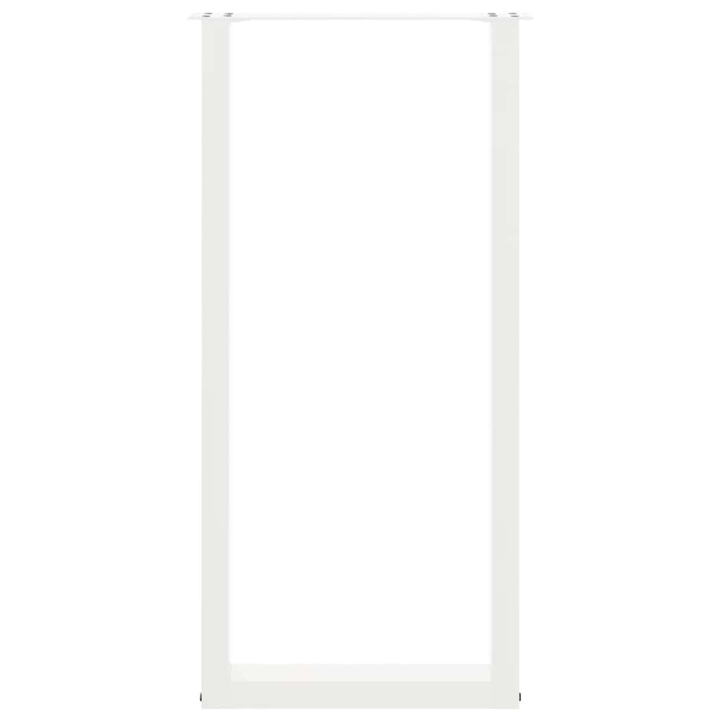 Pieds de table de bar en U, 2 pièces, blanc, 50 x (100-101) cm, acier - XIOS