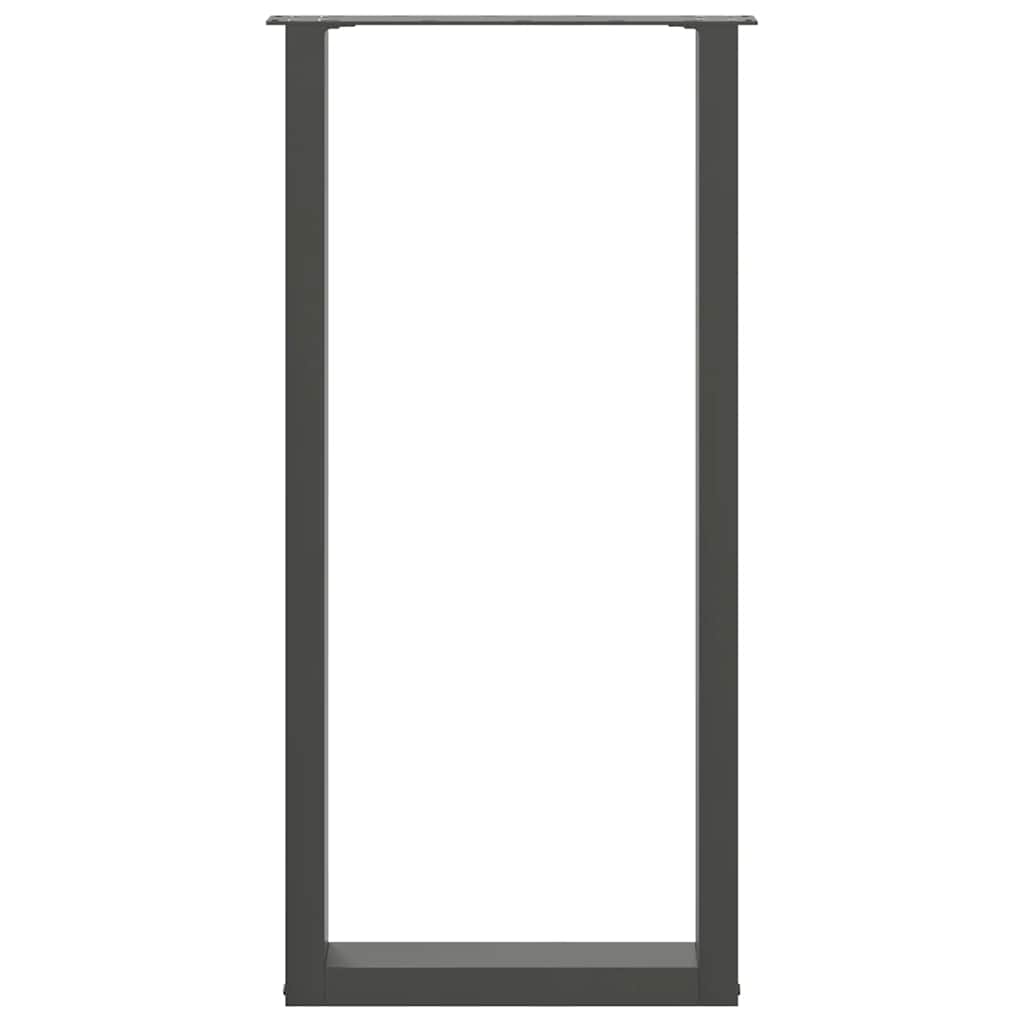 Pieds de table de bar en U 2 pièces Anthracite 50 x (100-101) cm Acier - XIOS
