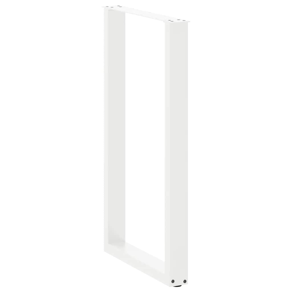 Pieds de table de bar en U, 2 pièces, blanc, 60 x (100-101) cm, acier - XIOS
