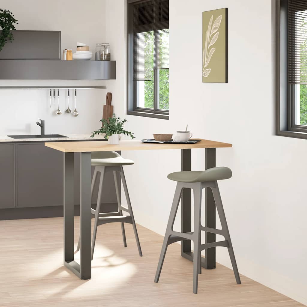 Pieds de table de bar en U 2 pièces Anthracite 60 x (100-101) cm Acier - XIOS