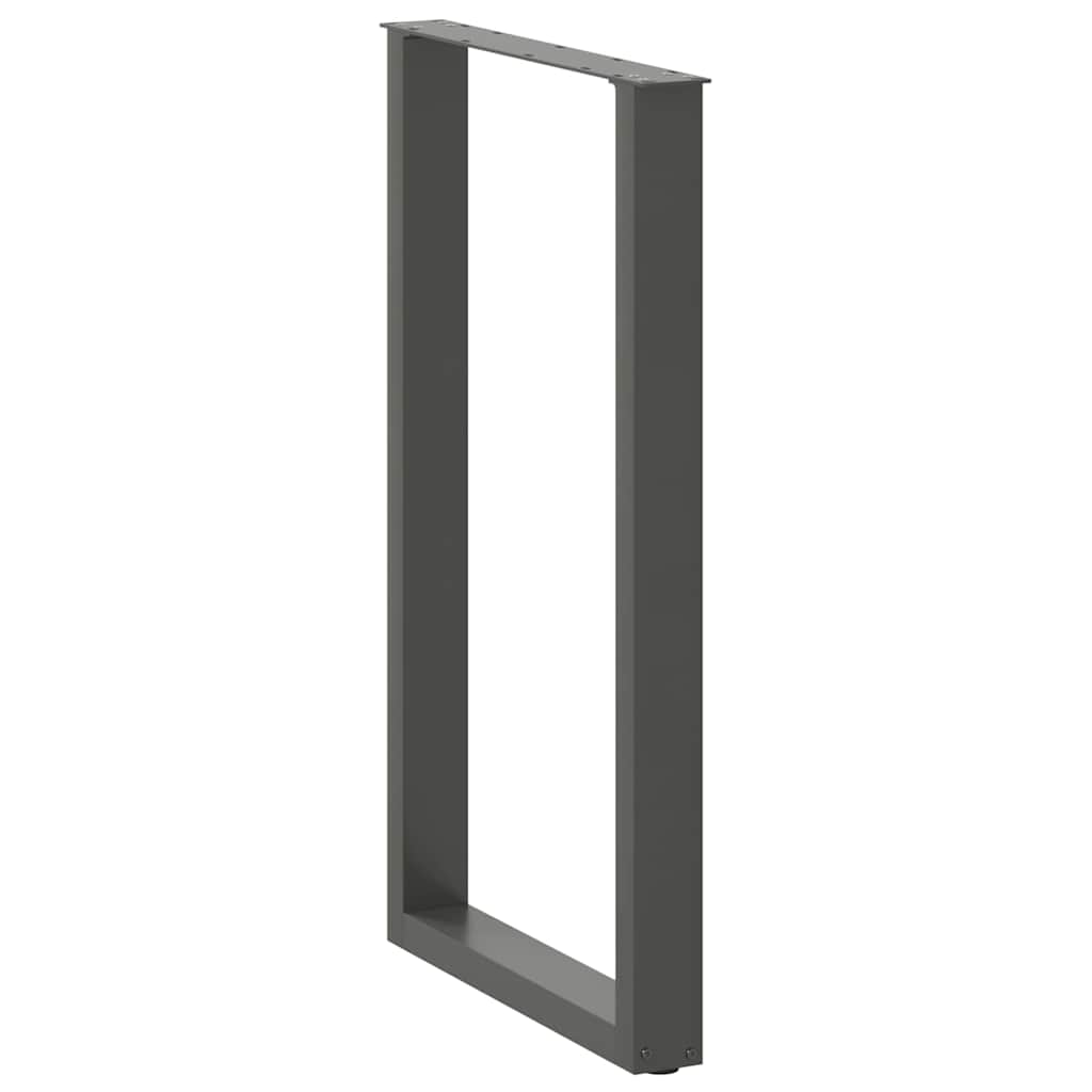 Pieds de table de bar en U 2 pièces Anthracite 60 x (100-101) cm Acier - XIOS
