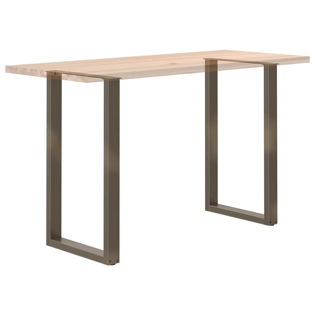Pieds de table de bar en forme de U, 2 pièces, acier naturel, 60 x (100-101) cm - XIOS