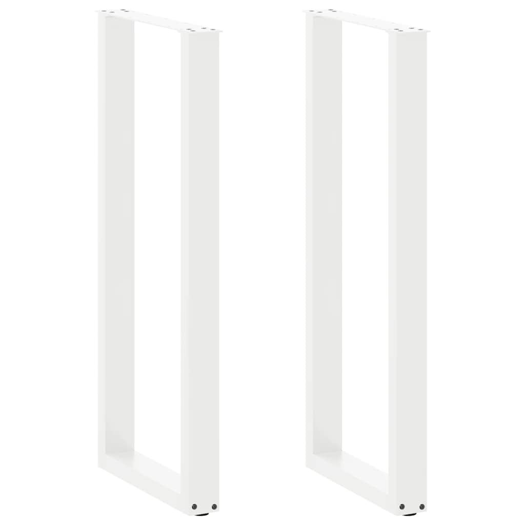 Pieds de table de bar en U, 2 pièces, blanc, 40 x (110-111) cm, acier - XIOS