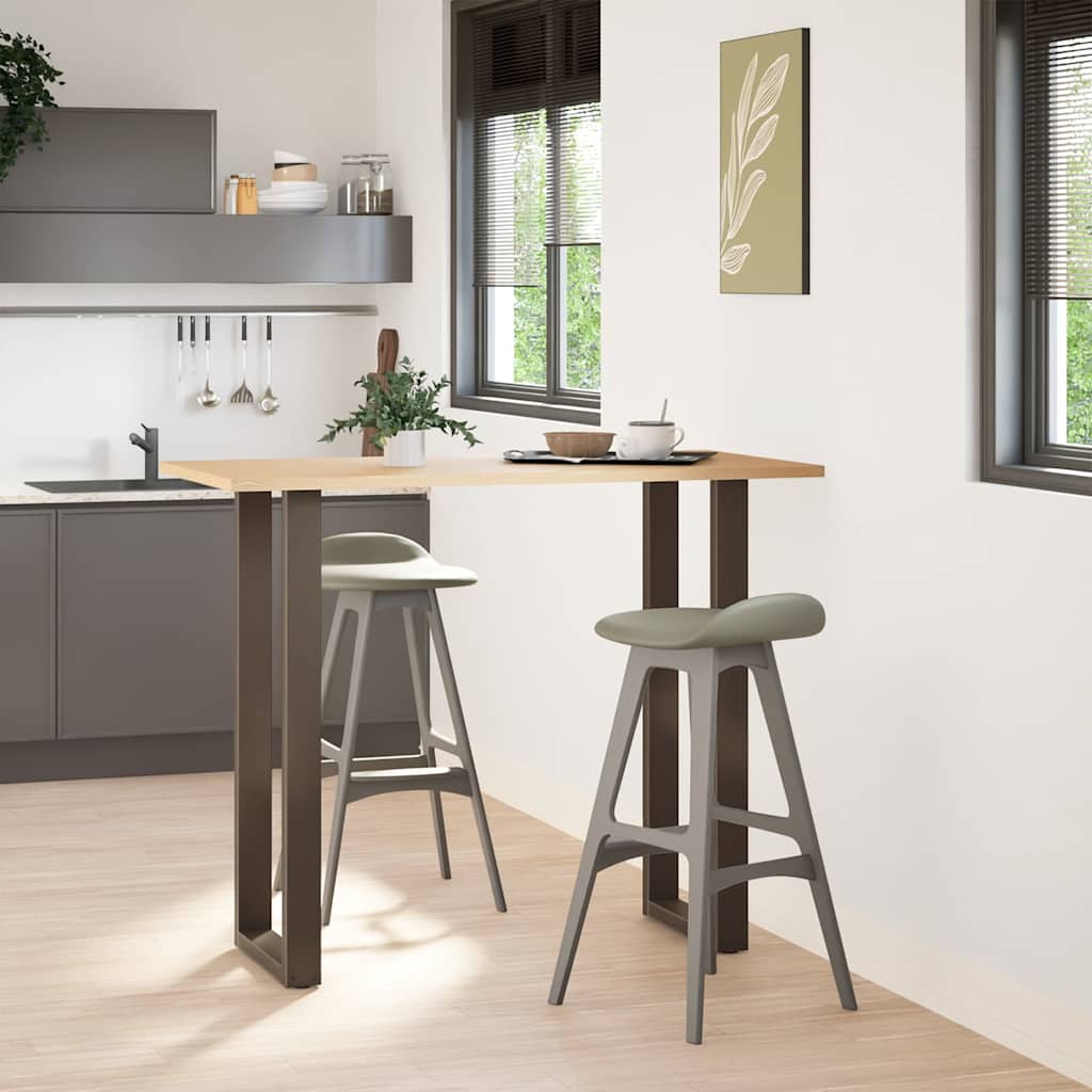 Pieds de table de bar en U 2 pièces Acier naturel 40 x (110-111) cm Acier - XIOS