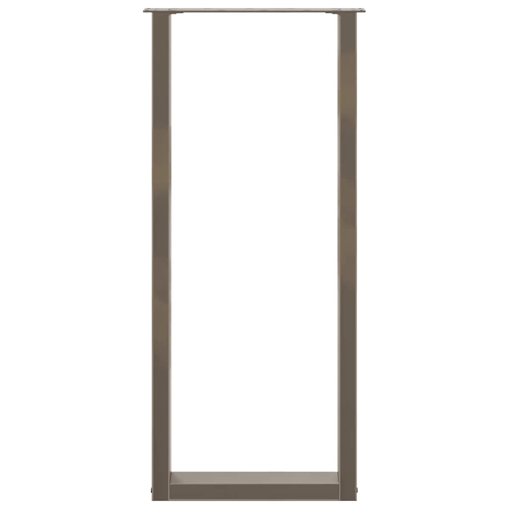 Pieds de table de bar en U 2 pièces Acier naturel 40 x (110-111) cm Acier - XIOS