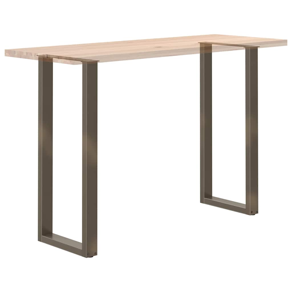 Pieds de table de bar en forme de U, 2 pièces, acier naturel, 50 x (110-111) cm - XIOS
