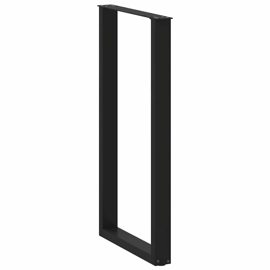 Pieds de table de bar en U, 2 pièces, noir, 60 x (110-111) cm, acier - XIOS