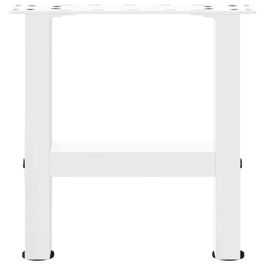 Pieds de table basse blanc 2 pcs 30x(30-31) cm acier Pieds de table vidaXL