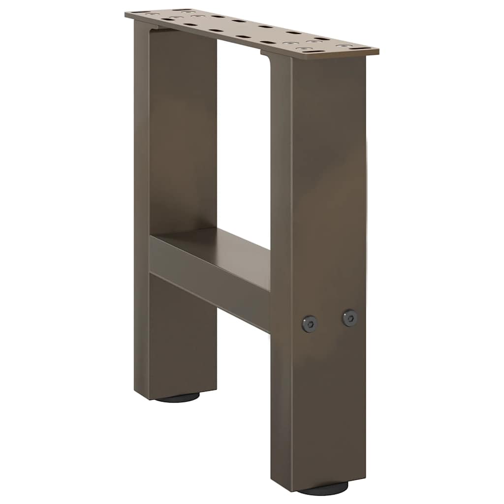 Pieds de table basse en acier naturel 2 pièces 30 x (30-31) cm - XIOS