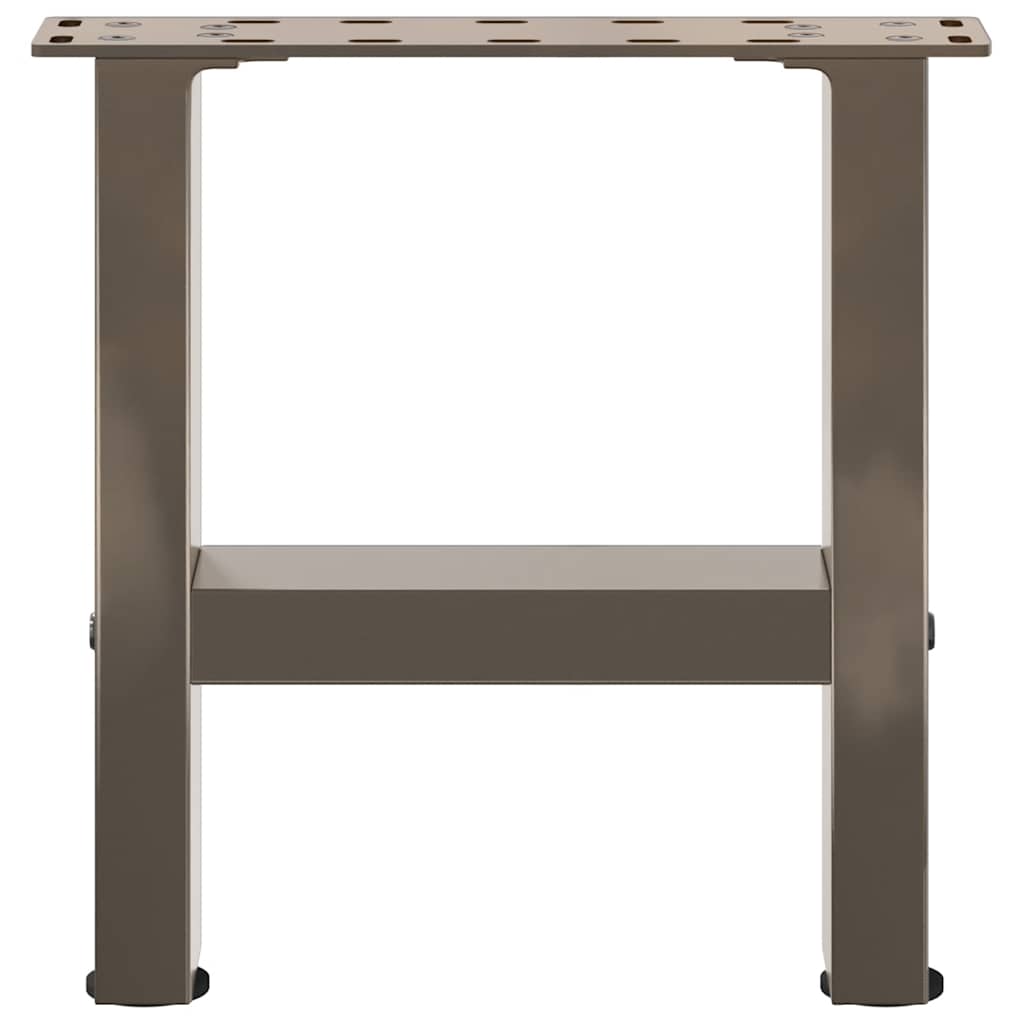 Pieds de table basse en acier naturel 2 pièces 30 x (30-31) cm - XIOS
