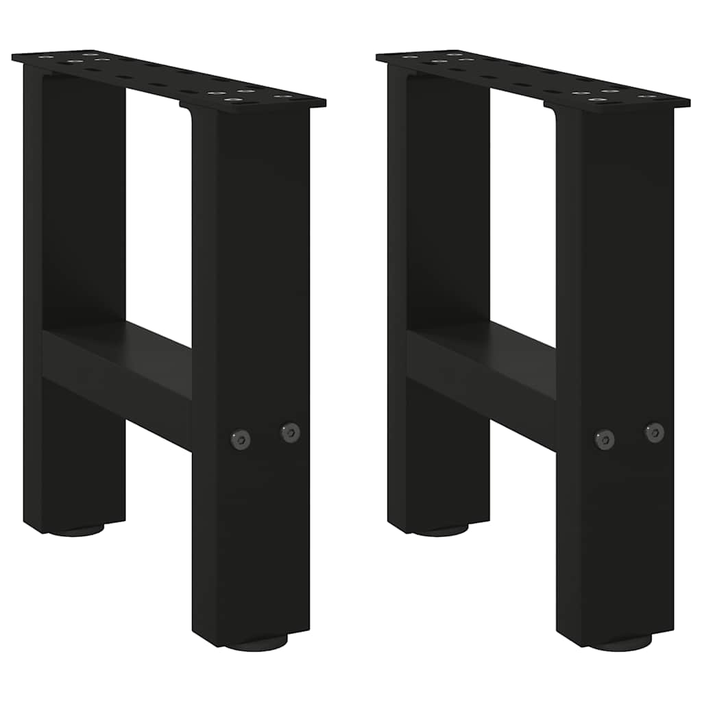 Pieds de table basse Noir 2 pièces 40 x (30-31) cm Acier - XIOS